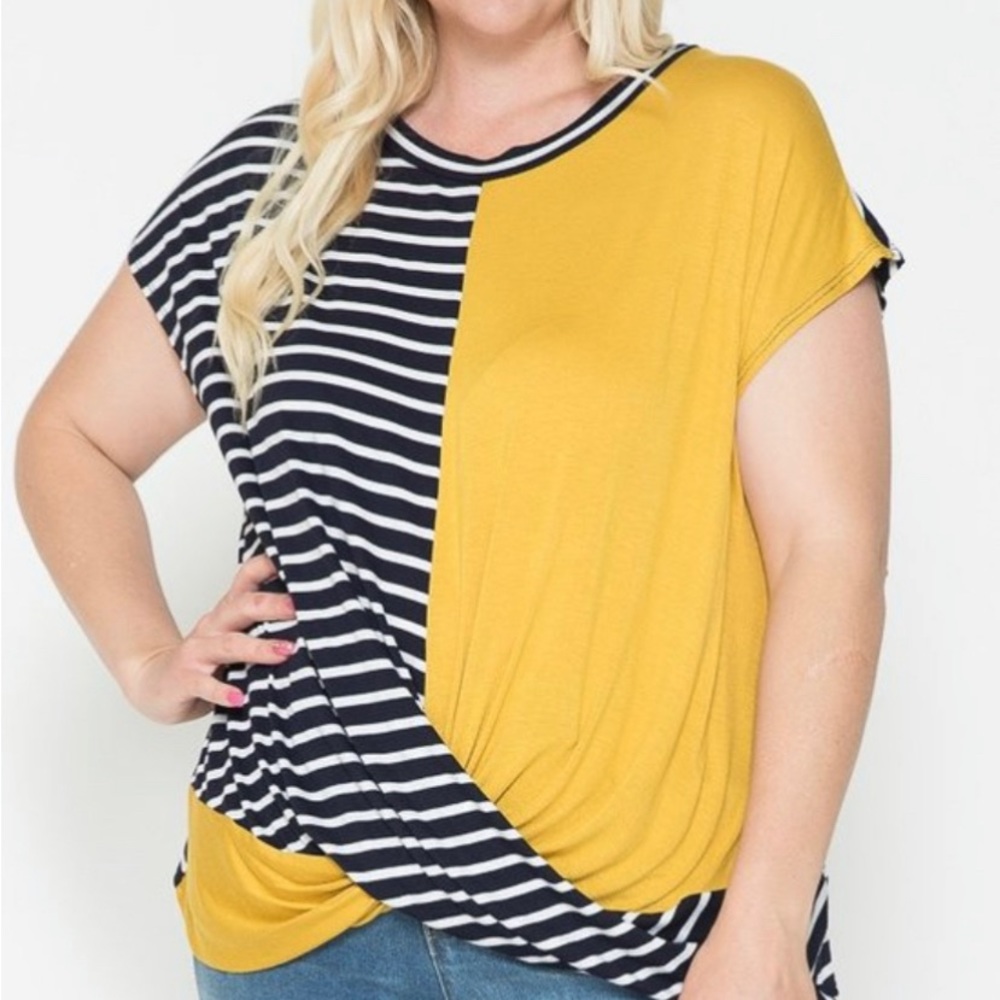 NWT  Plus size collective Rack ladies striped top.
